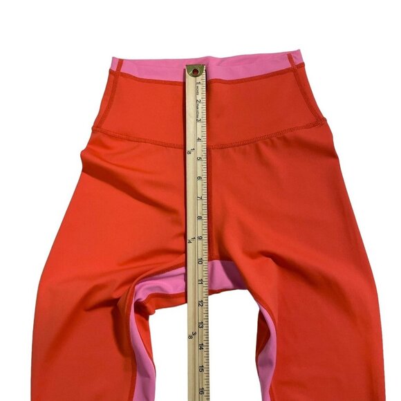 Wilo Bright Orange and Pink Athletic Activewear Leggings Size XS - Picture 6 of 8